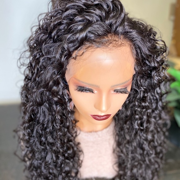 NATALEE| LONG DARK BROWN CURLY LACE FRONT WIG - Picture 2 of 5